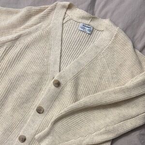 Old Navy Women's Cream Cardigan Sweater